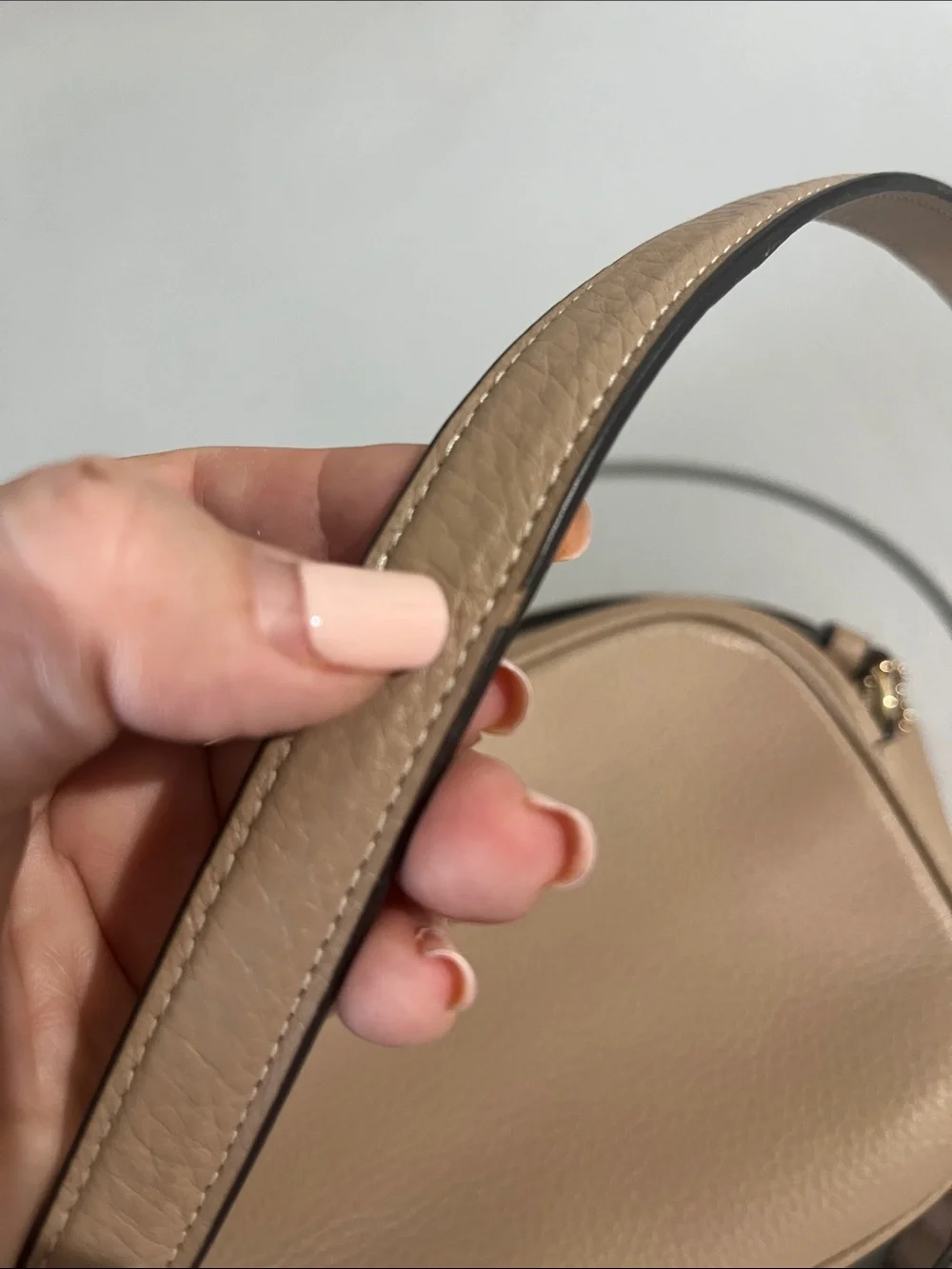 Coach Pebbled Leather Crossbody in Nude Tan - Picture 11 of 11